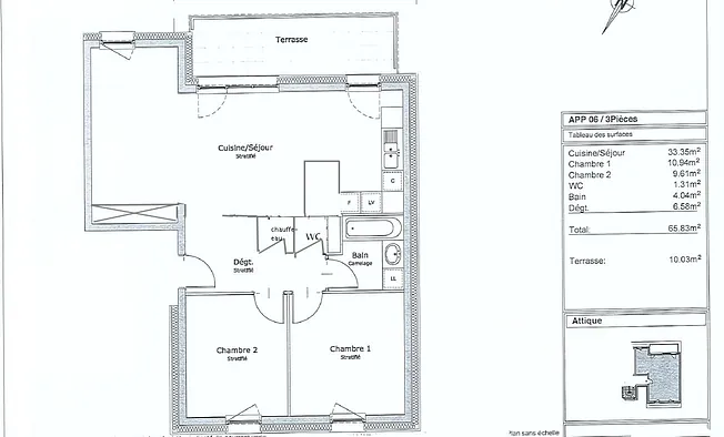 APPARTEMENT F3 à louer à BLAESHEIM DE 66M²